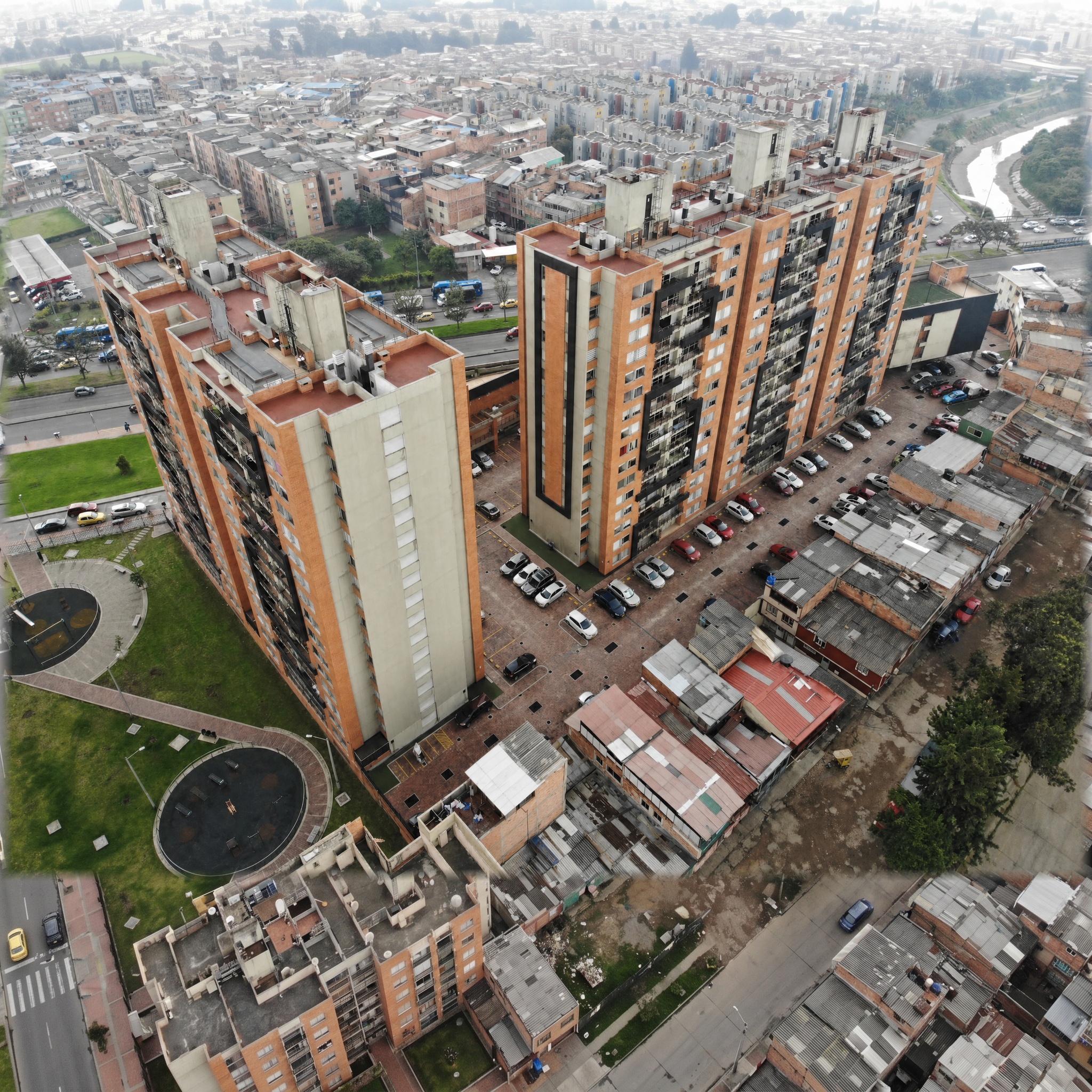 Vista aérea del Conjunto Residencial Américas
